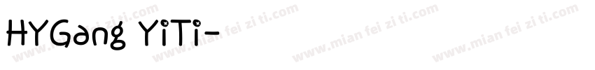 HYGang YiTi字体转换